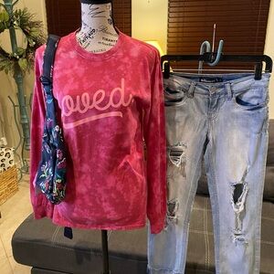 Pink tye dye top 💕